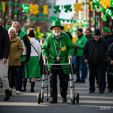 How can I stay safe using a walker during St. Patrick’s Day parade?