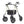 ELENKER ® HFK-9236D4 All-Terrain Rollator Walker with 10” Rubber Wheels, Padded Seat & Backrest, Under-seat Basket for Seniors Champagne