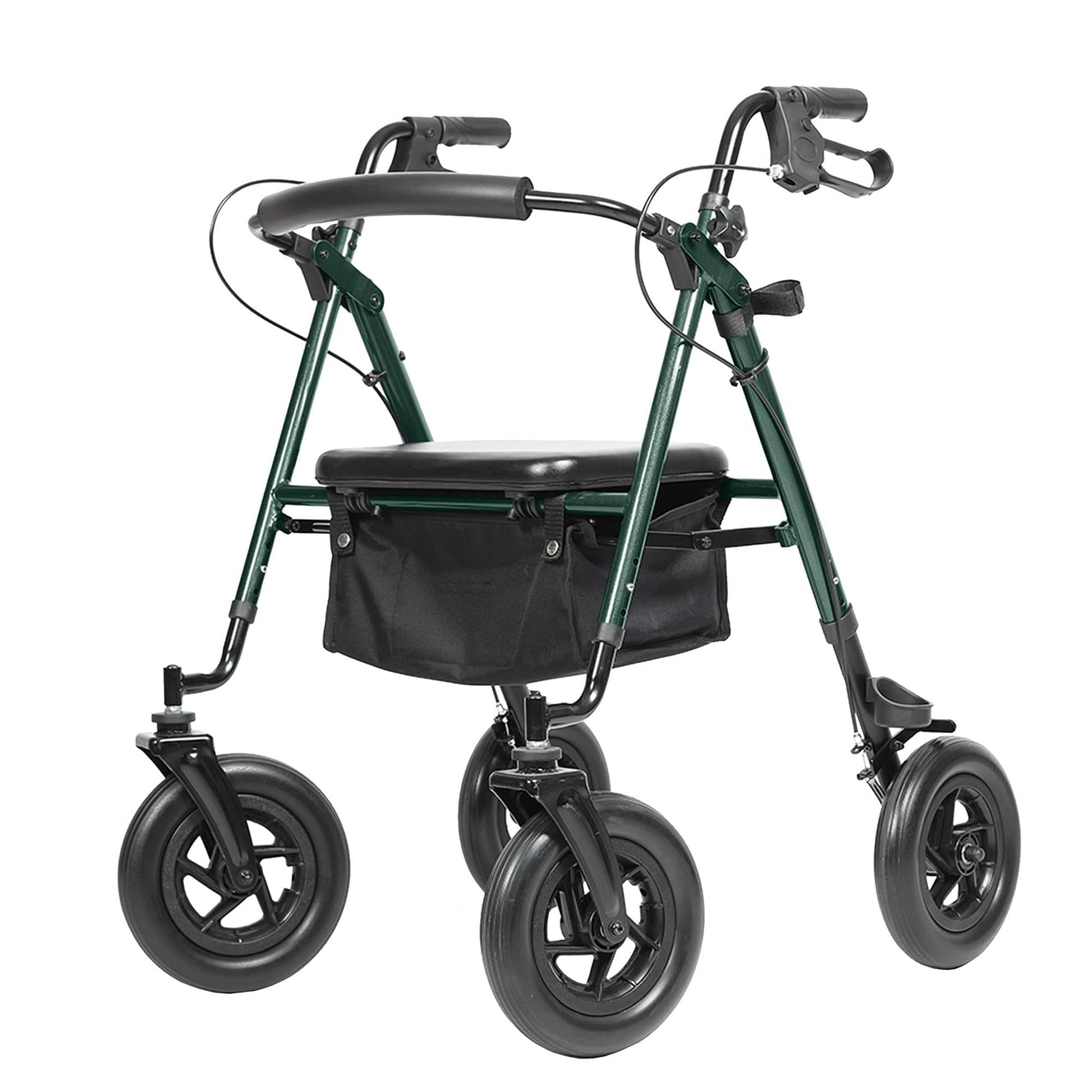 ELENKER ® HFK-9236D4 All-Terrain Rollator Walker 10” Green