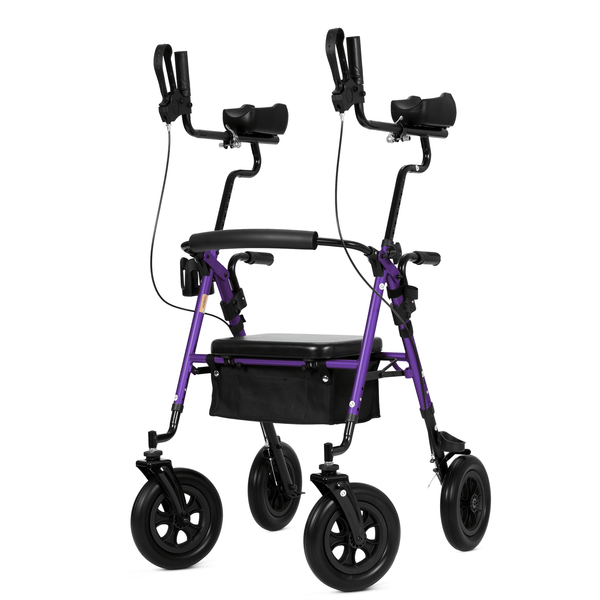 HFK-9236T4 ELENKER® Upright Rollator Walker 10’’ Purple