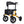 KLD-9212 ELENKER® All-Terrain Rollator Walker with Non-Pneumatic Tire 12” Front Rubber Wheels, Compact Folding Design for Seniors Orange