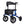 KLD-9212 ELENKER® All-Terrain Rollator Walker with Non-Pneumatic Tire 12” Front Rubber Wheels, Compact Folding Design for Seniors, Blue