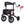 KLD-9212 ELENKER® All-Terrain Rollator Walker 12” Red