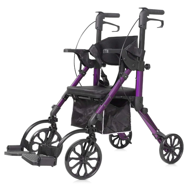 KLD-9269  ELENKER®  2 in 1 Rollator Walker Purple