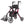 KLD-9269  ELENKER®  2 in 1 Rollator Walker & Transport Chair Folding Wheelchair Rolling Mobility Walking Aid with Seat Belt Padded Seat and Detachable Footrests for Adult Red