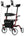 HFK-9210KDB-3 ELENKER® Upright Walker, Stand Up Folding Rollator Walker Back Erect Rolling Mobility Walking Aid with Seat,Padded Armrests for Seniors and Adults Red Refurbished