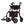 HFK-9269KD All Terrain Rollator Walker Transport Wheelchair Combo, 2 in 1 Rolling Walker with Padded Seat and Wide Backrest, Red