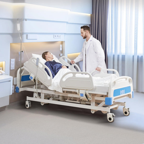 DH-7A13 ELENKER Premium 5 Function Full Electric Hospital Bed for Home and Hospital use (with Mattress & IV Pole)