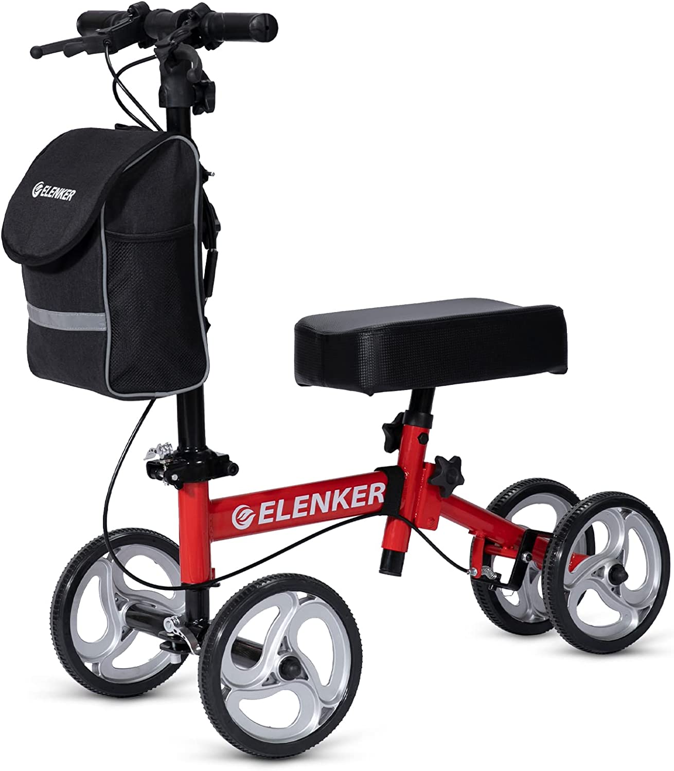ELENKER® Steerable Knee Walker Scooter with Adjustable Handlebars & Knee  Platform